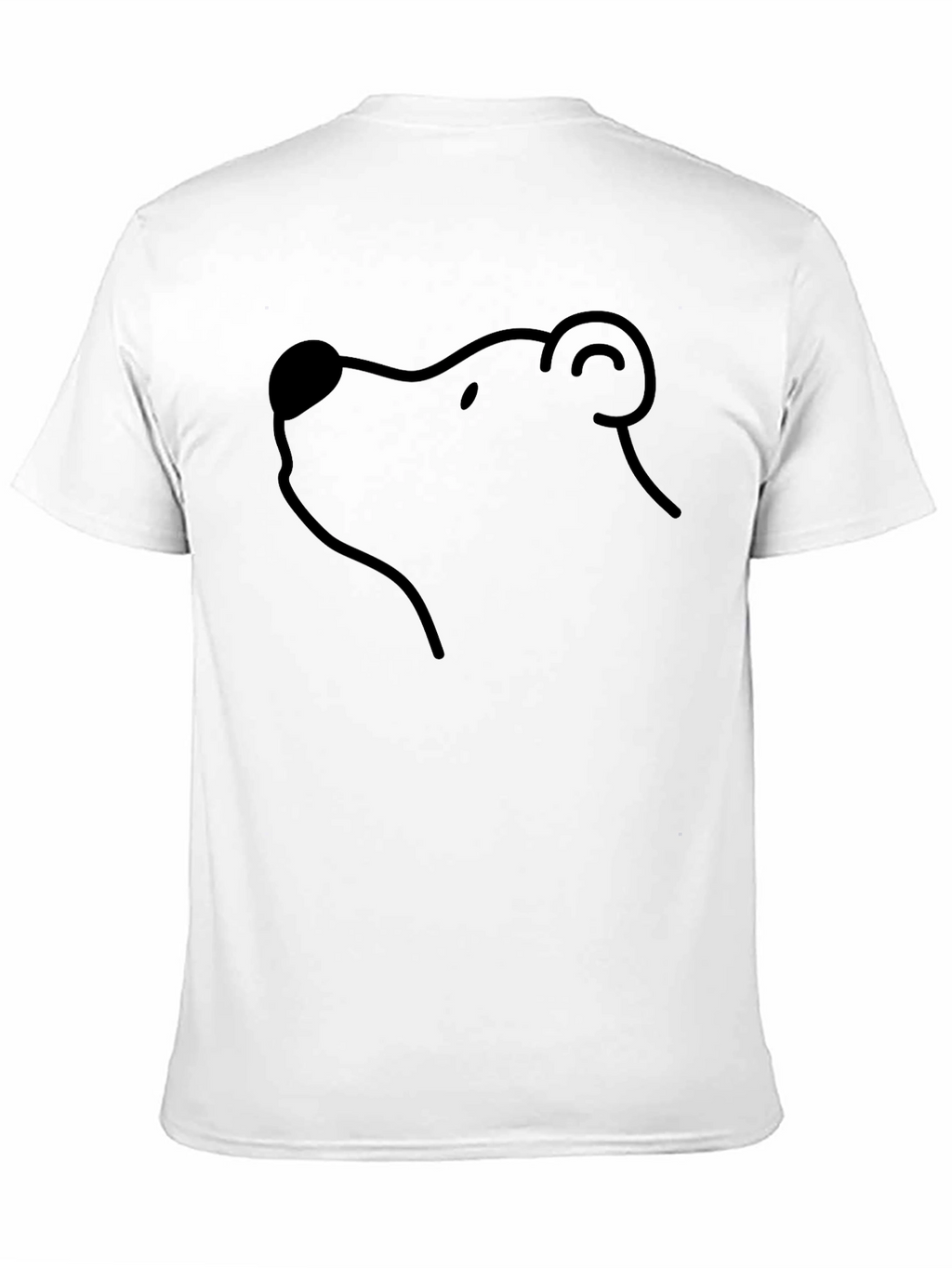 Bear Outline T-Shirt - Minimalist Black Tee