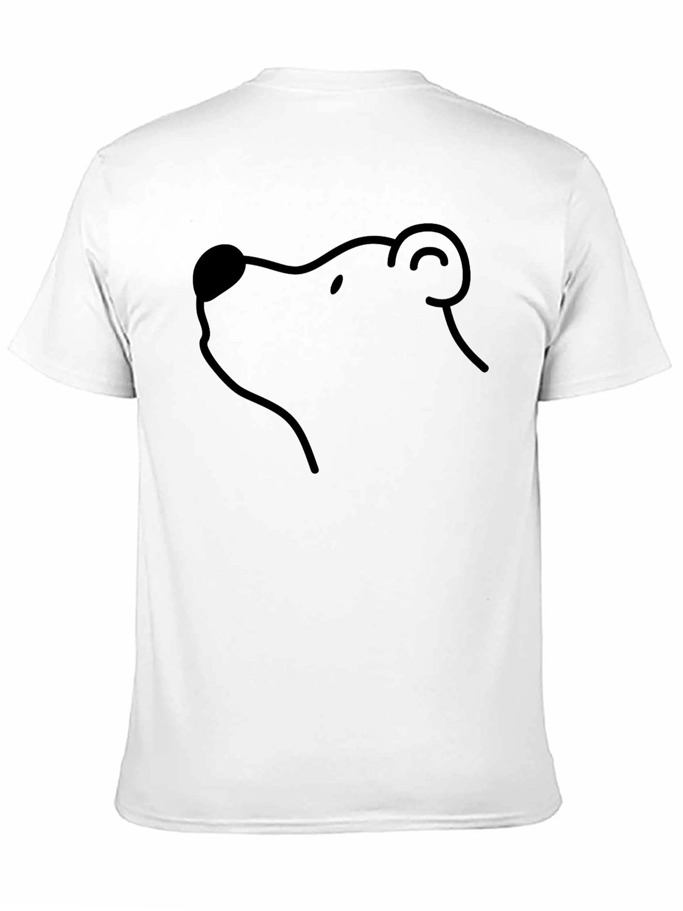 Bear Outline T-Shirt - Minimalist Black Tee