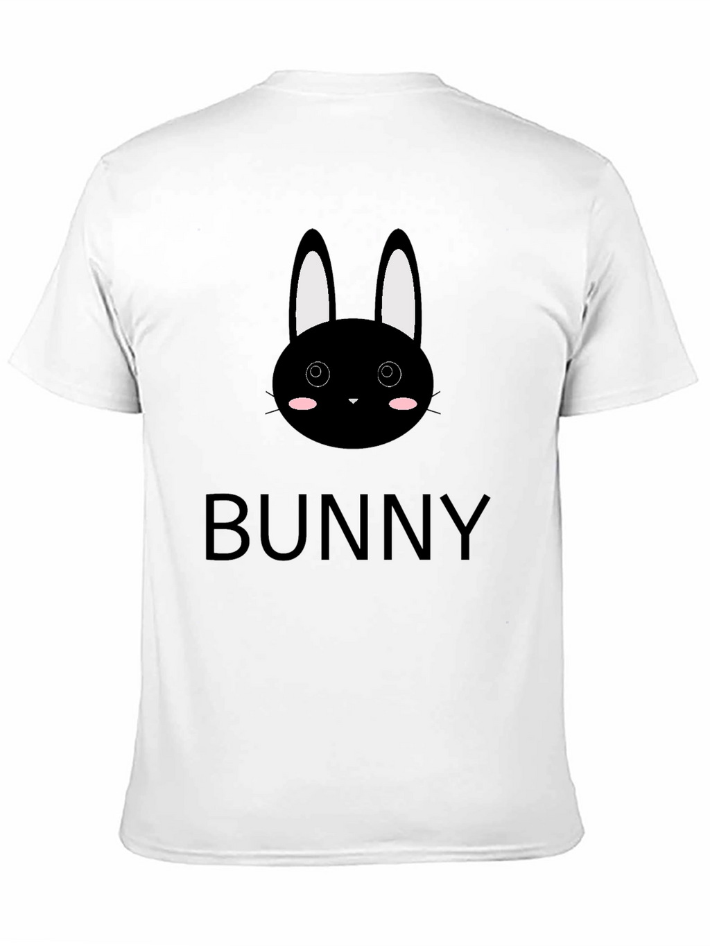 Cute Bunny Graphic Black T-Shirt