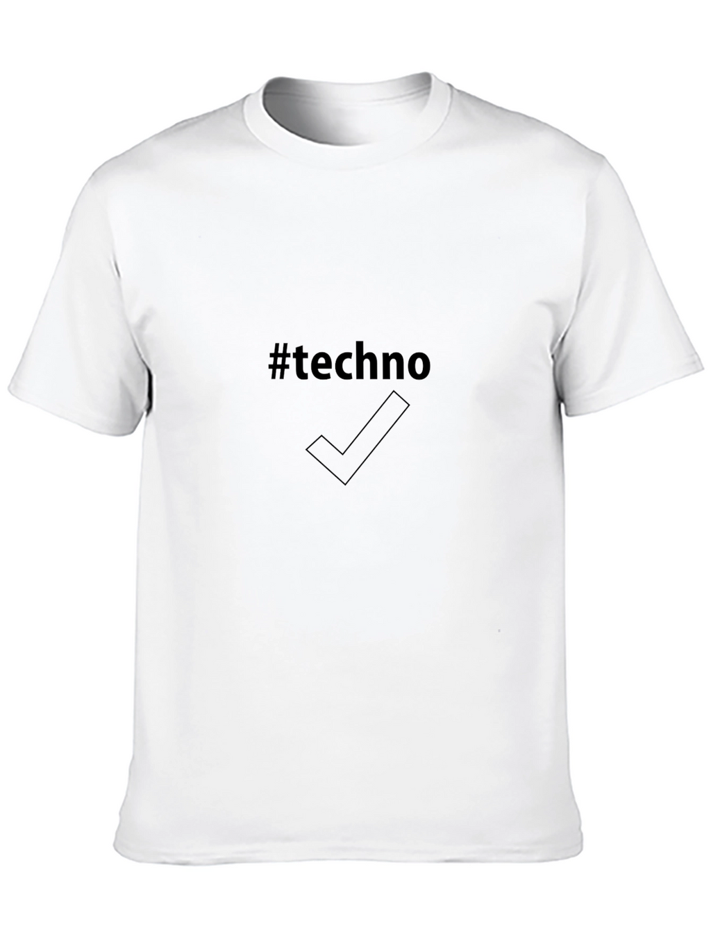 Techno Graphic Tee - Black Cotton Blend T-Shirt