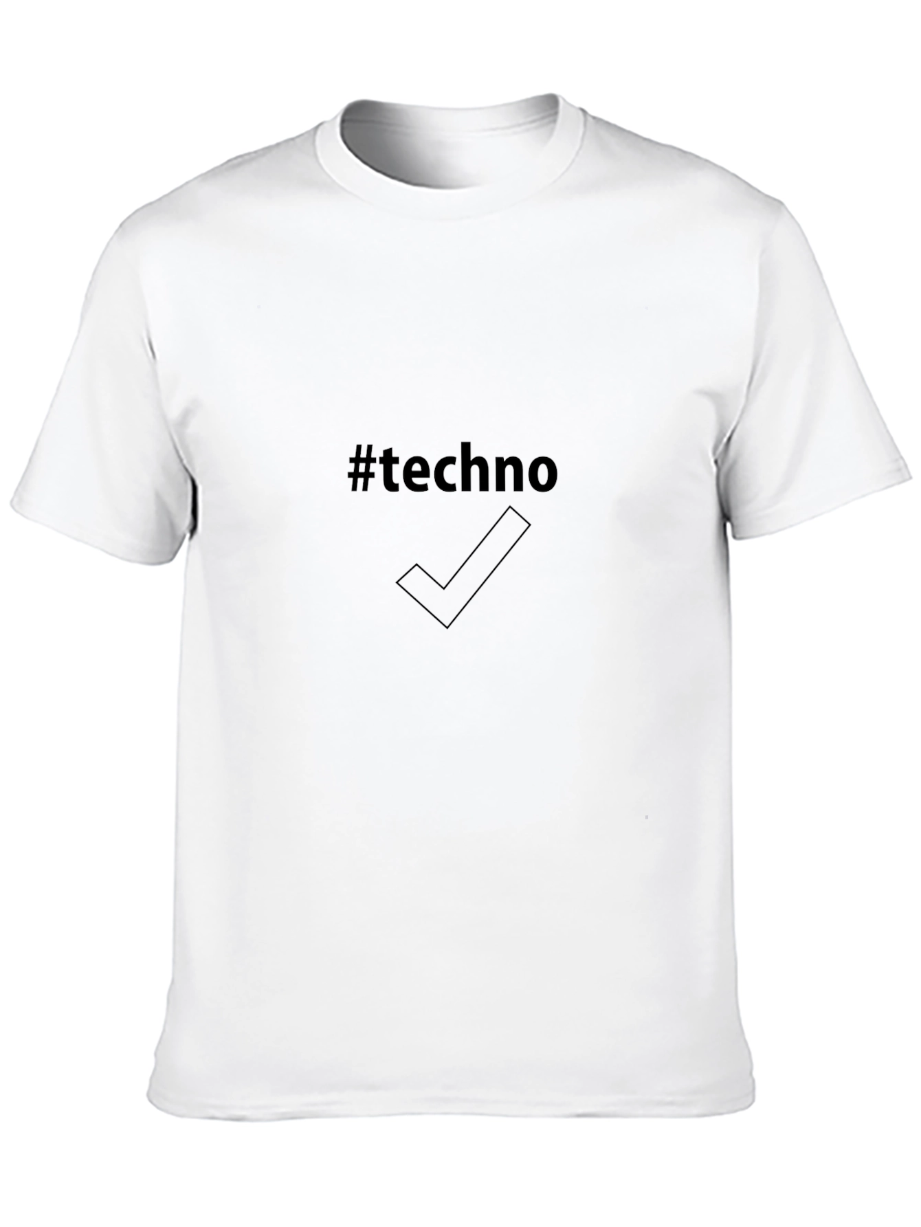 Techno Graphic Tee - Black Cotton Blend T-Shirt