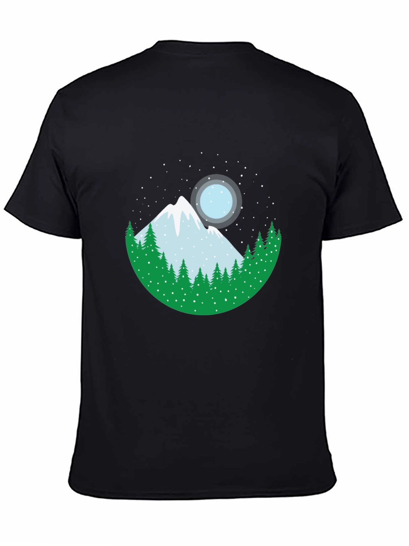 Mountain & Moon Graphic Tee - Black