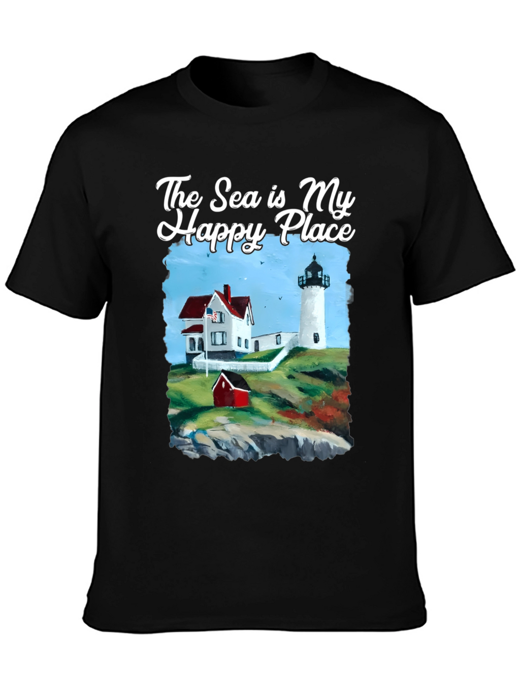 Sea Is My Happy Place Lighthouse T-Shirt