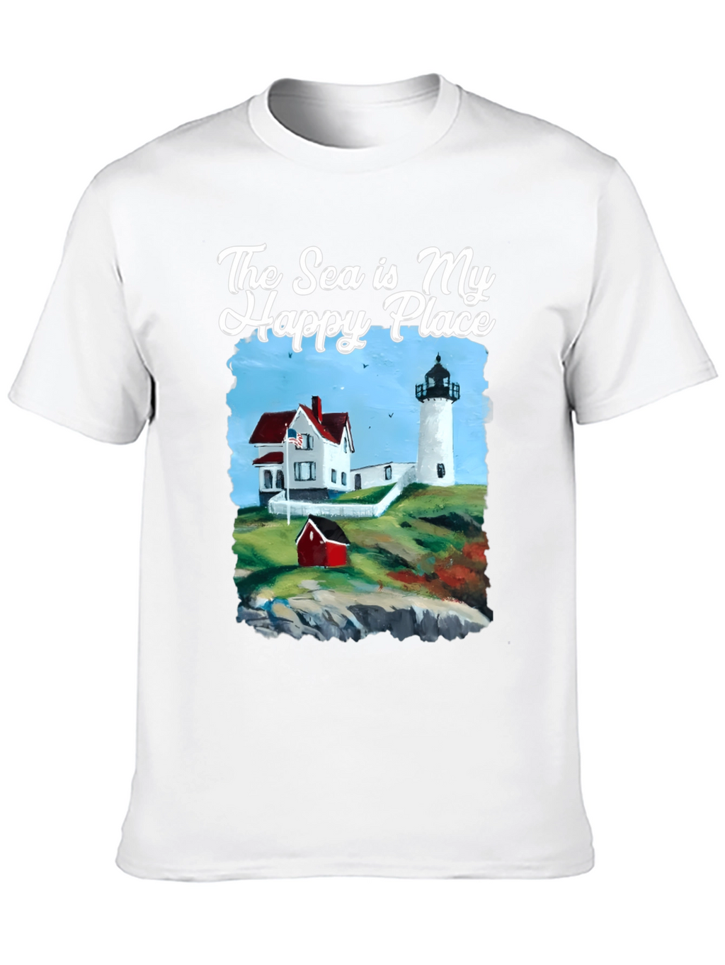 Sea Is My Happy Place Lighthouse T-Shirt