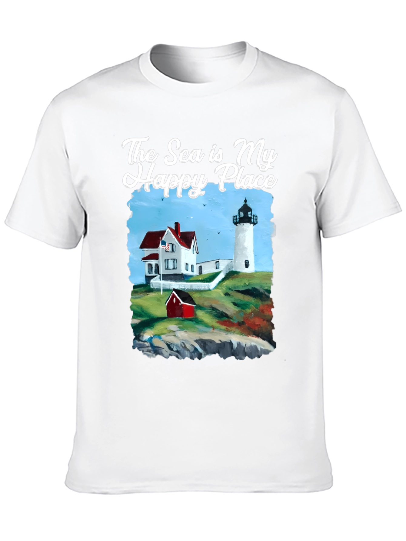 Sea Is My Happy Place Lighthouse T-Shirt