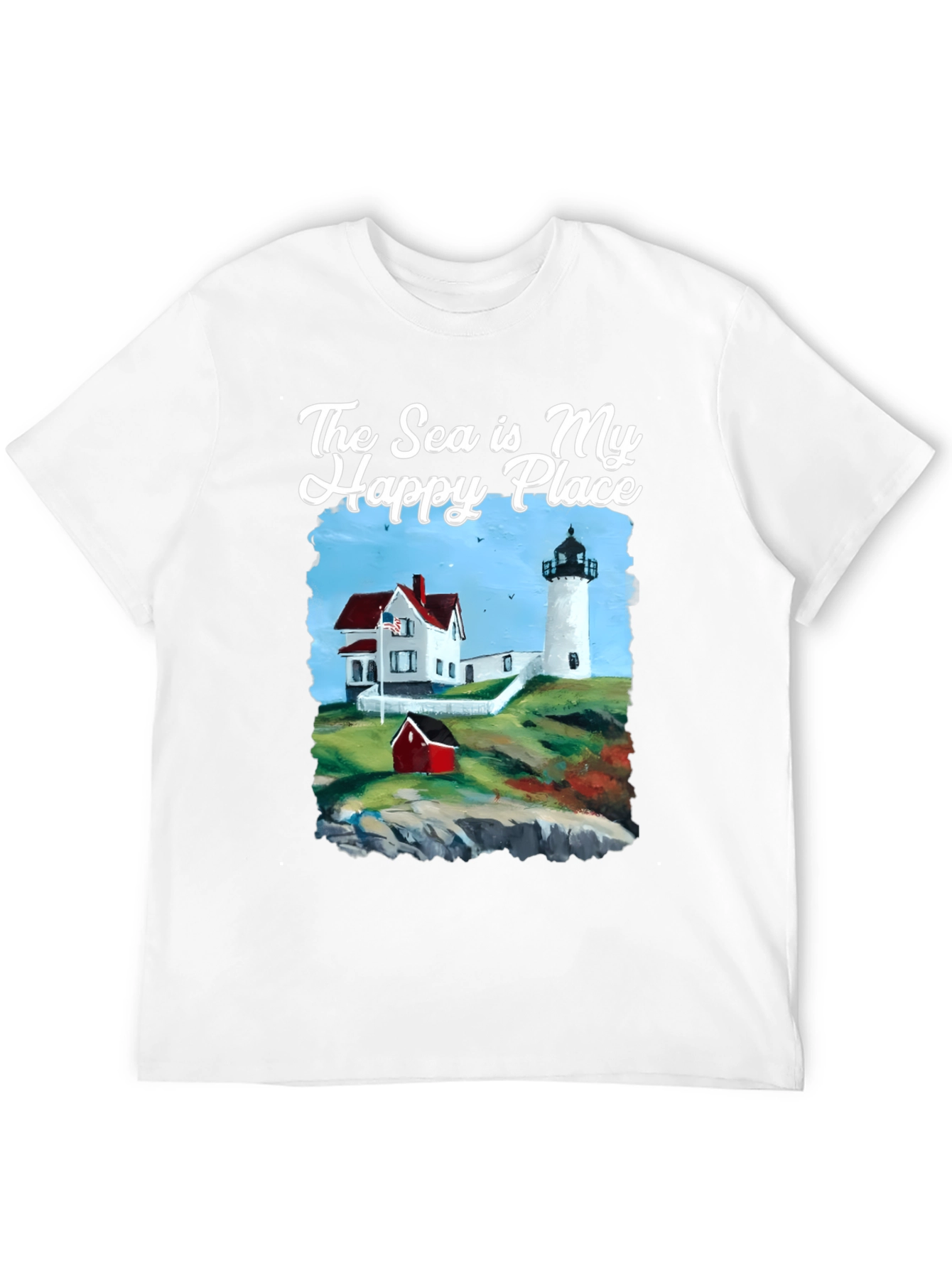 Sea Is My Happy Place Lighthouse T-Shirt
