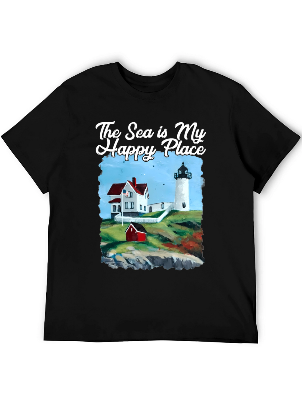 Sea Is My Happy Place Lighthouse T-Shirt