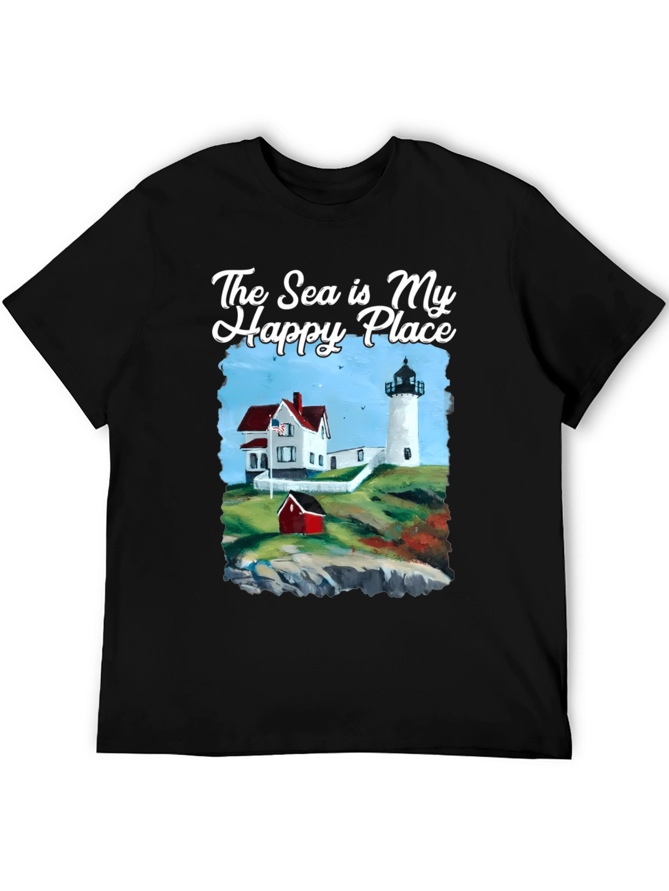 Sea Is My Happy Place Lighthouse T-Shirt