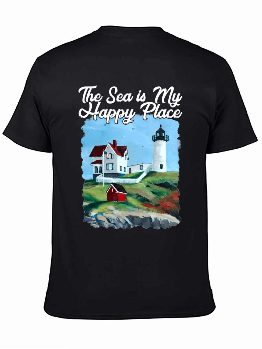 Sea Is My Happy Place Lighthouse T-Shirt