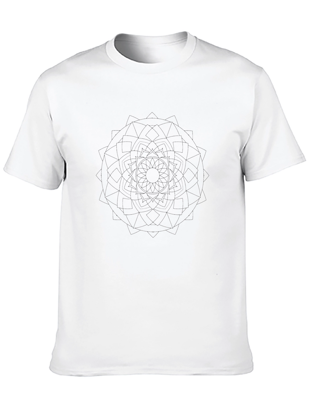 Geometric Mandala Black T-Shirt
