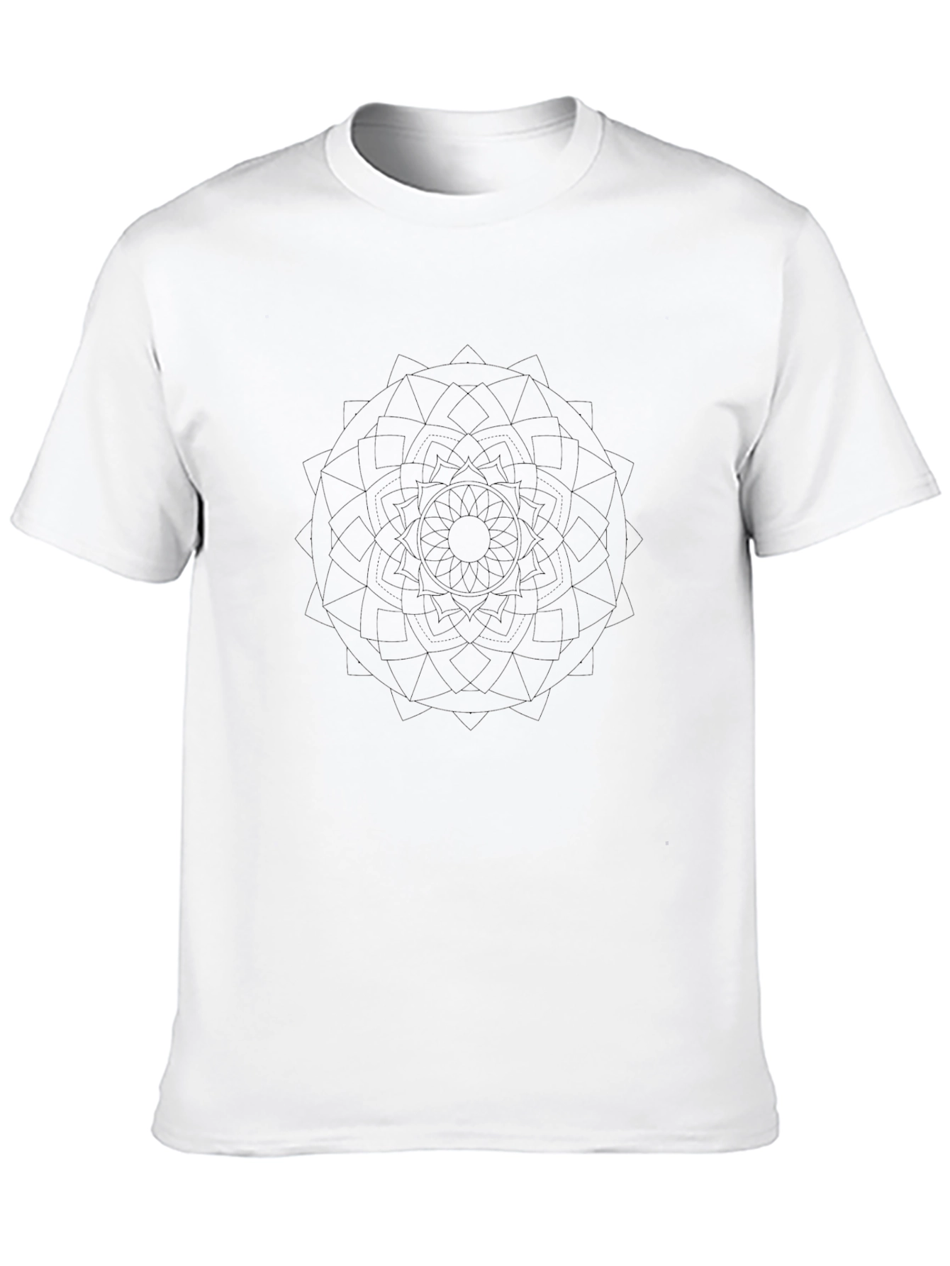 Geometric Mandala Black T-Shirt