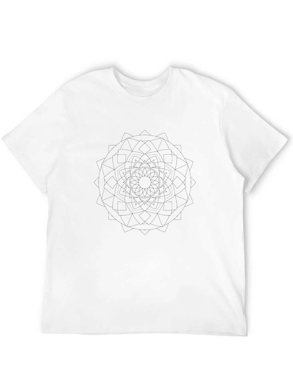 Geometric Mandala Black T-Shirt