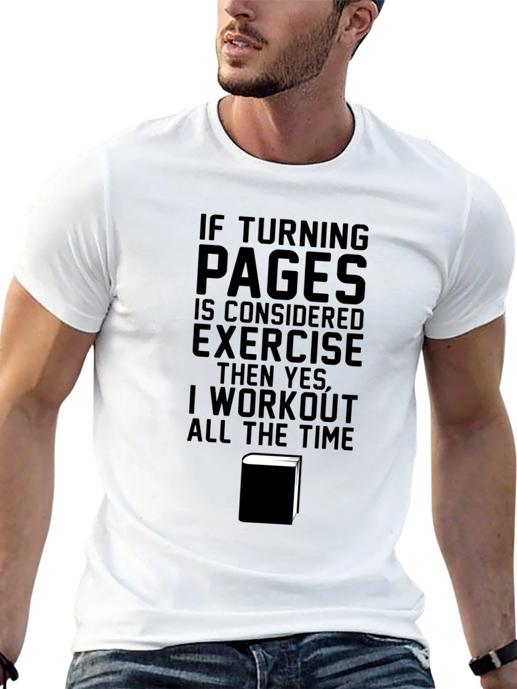 Funny Book Lover T-Shirt - Turning Pages is Exercise