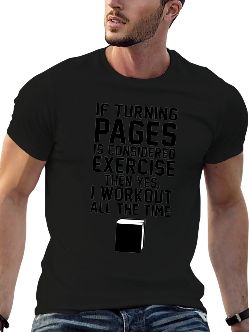 Funny Book Lover T-Shirt - Turning Pages is Exercise