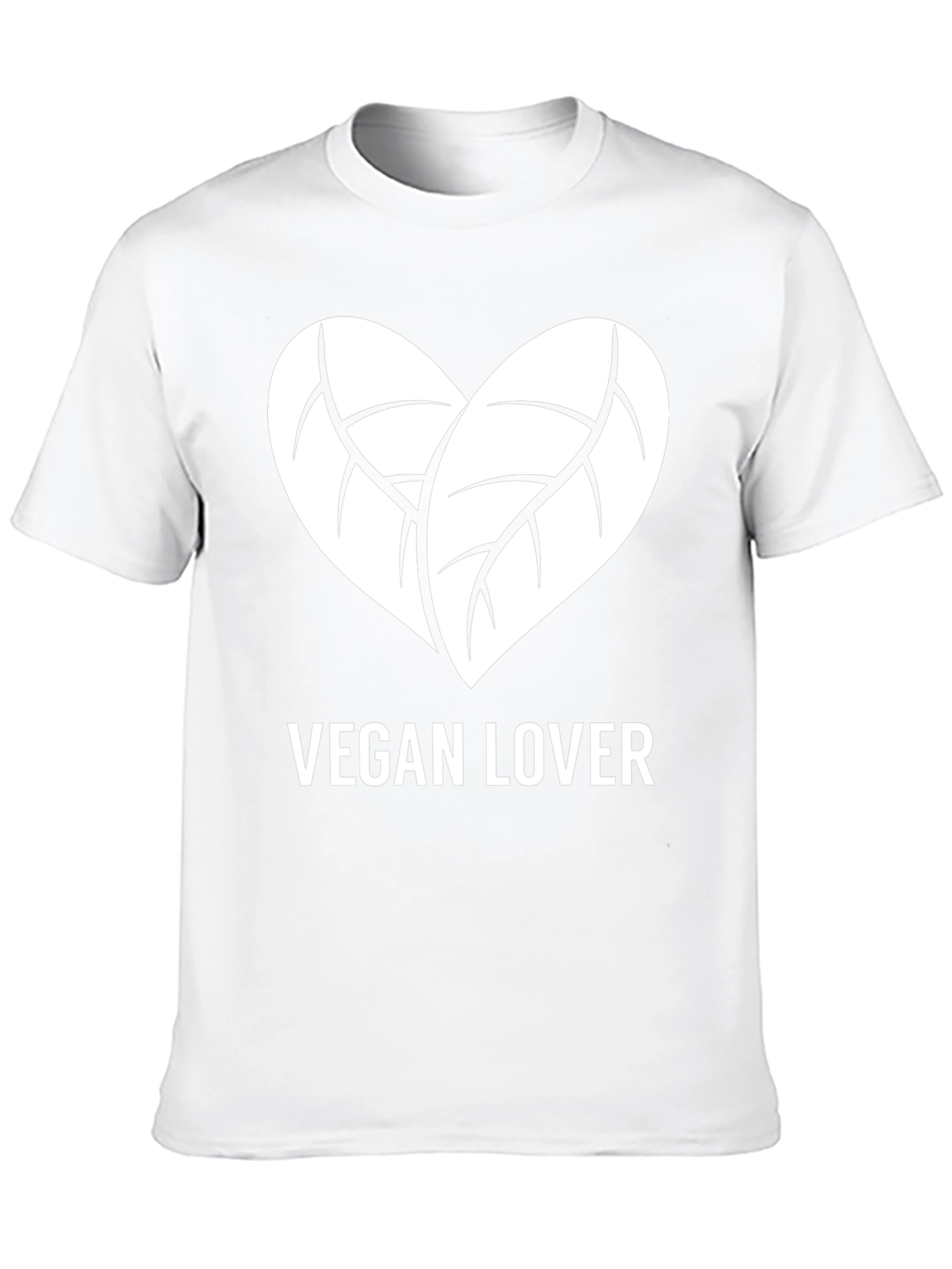 Vegan Lover T-Shirt - Leaf Heart Design