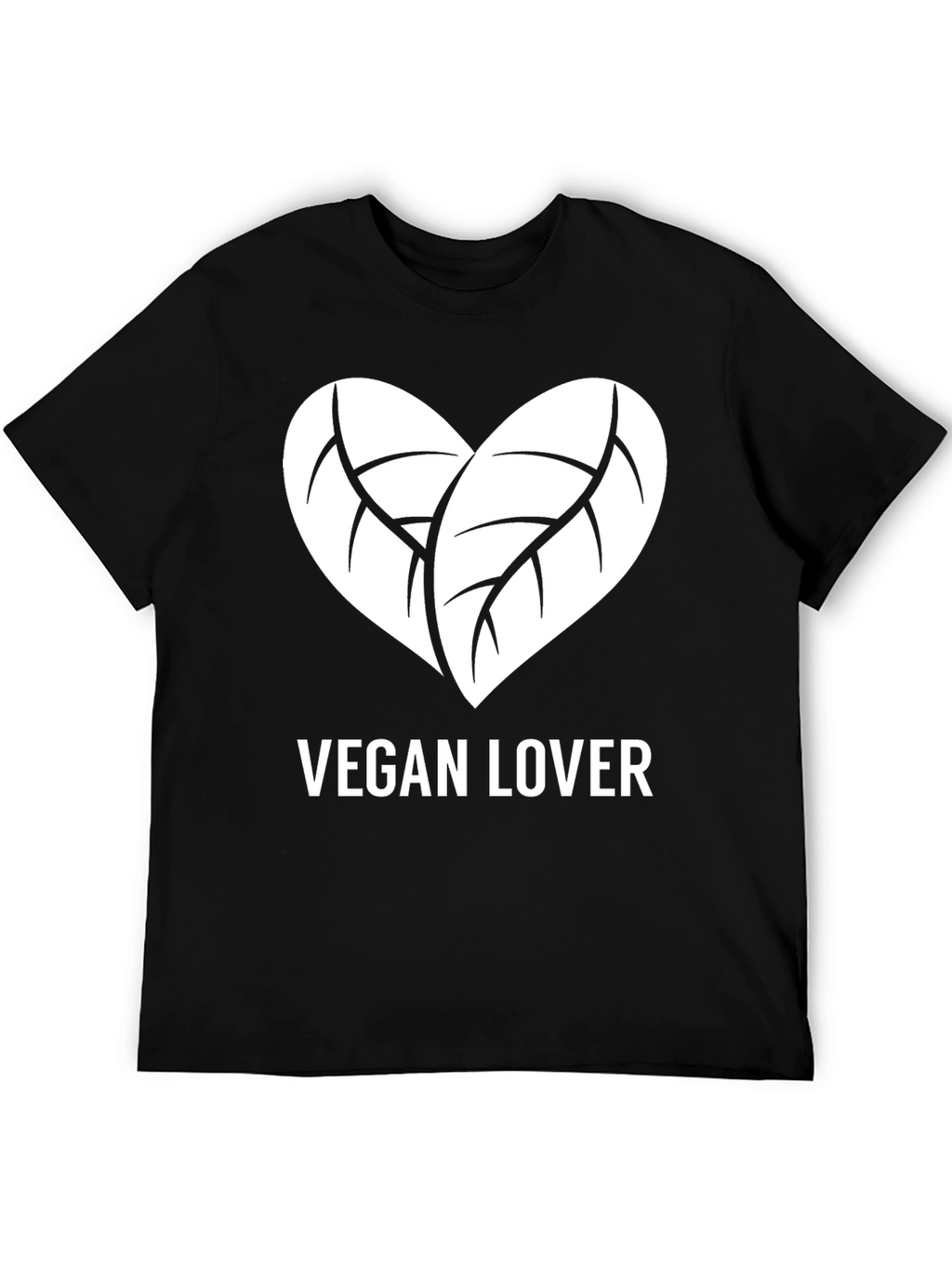 Vegan Lover T-Shirt - Leaf Heart Design
