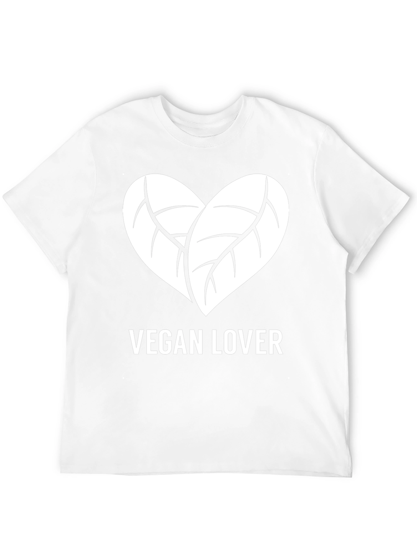 Vegan Lover T-Shirt - Leaf Heart Design