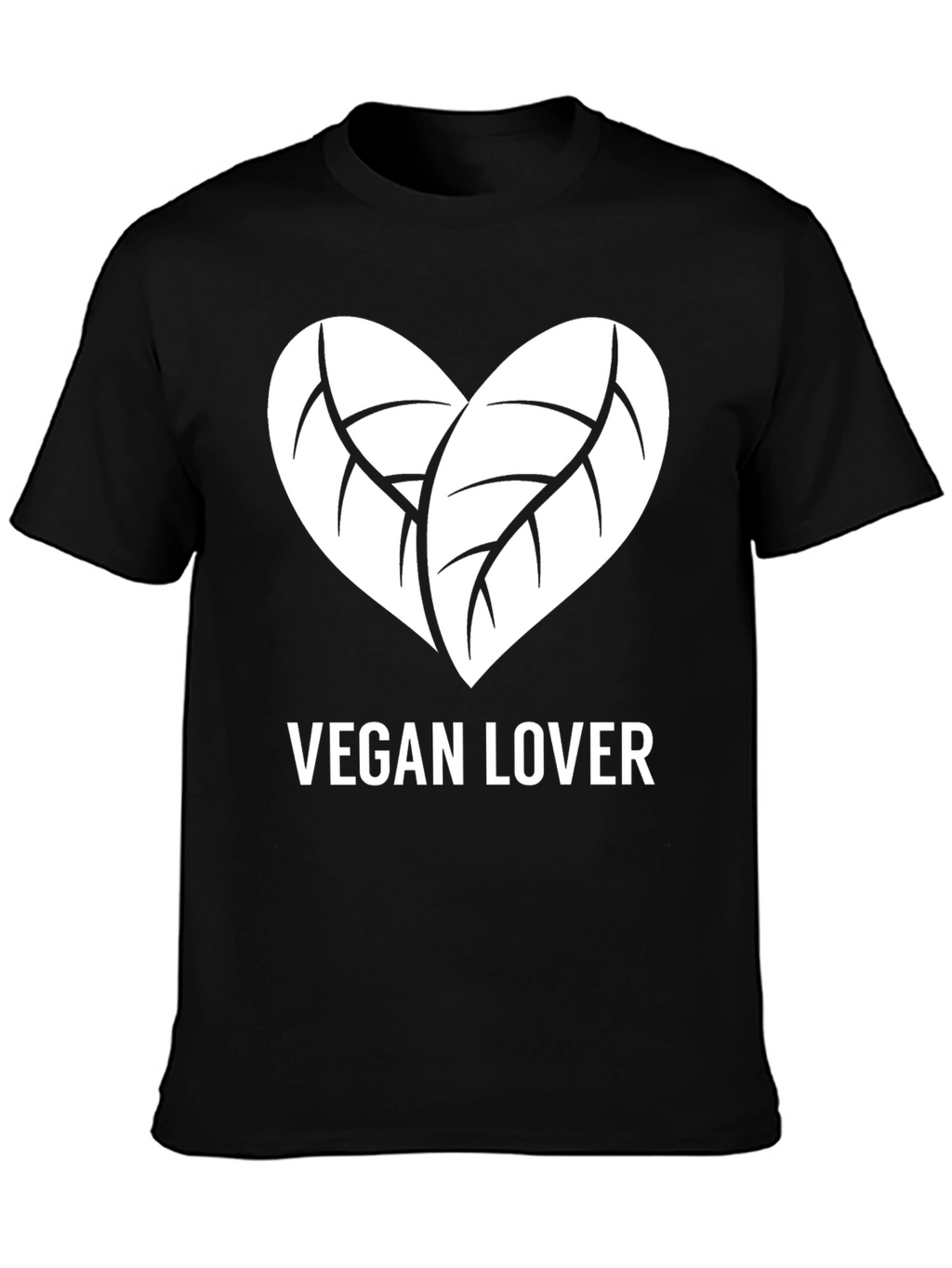 Vegan Lover T-Shirt - Leaf Heart Design