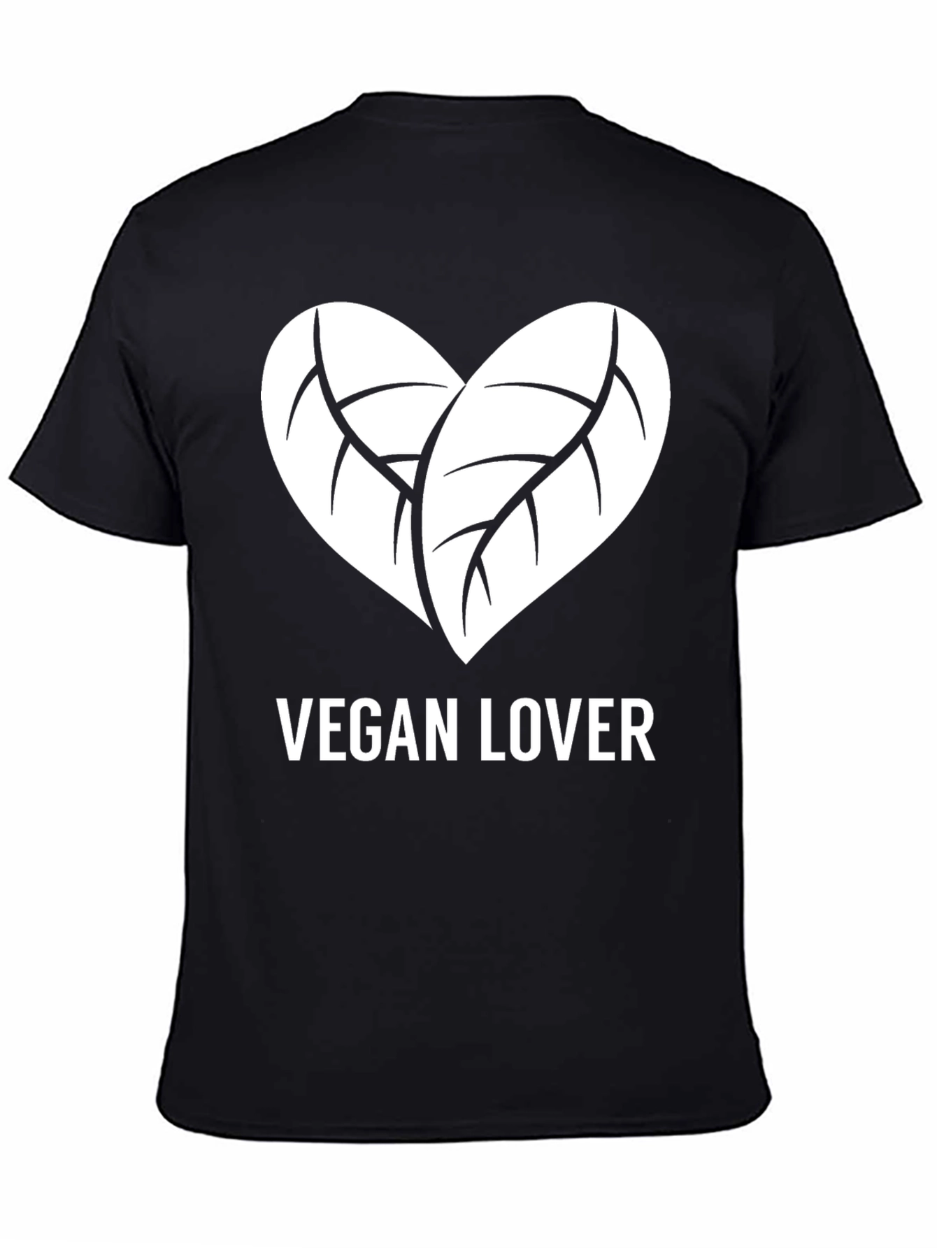 Vegan Lover T-Shirt - Leaf Heart Design