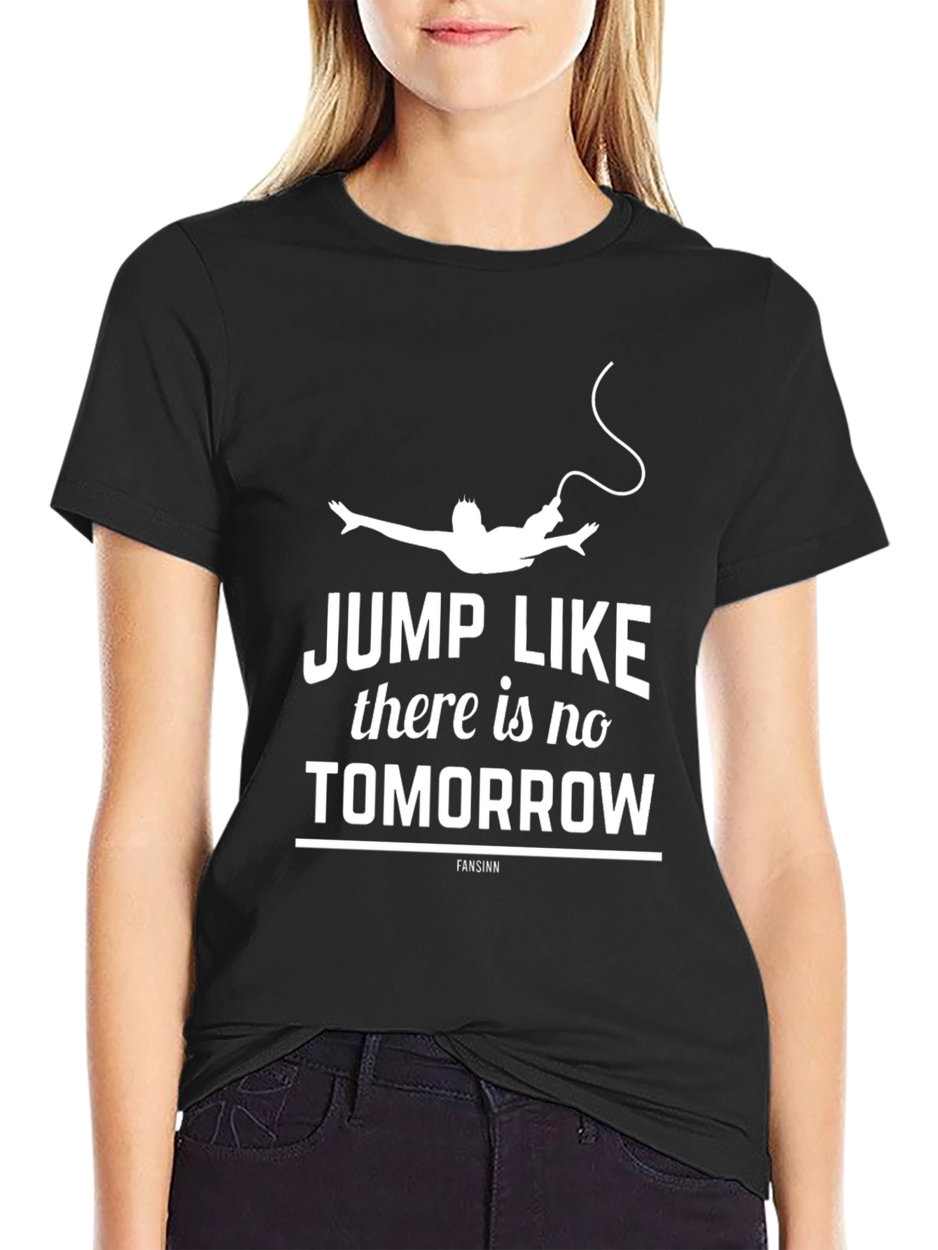 Jump Like Theres No Tomorrow Graphic Tee