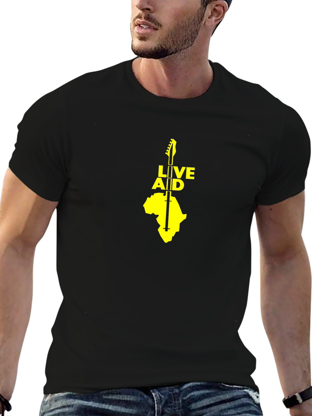 Live Aid Africa Black T-Shirt