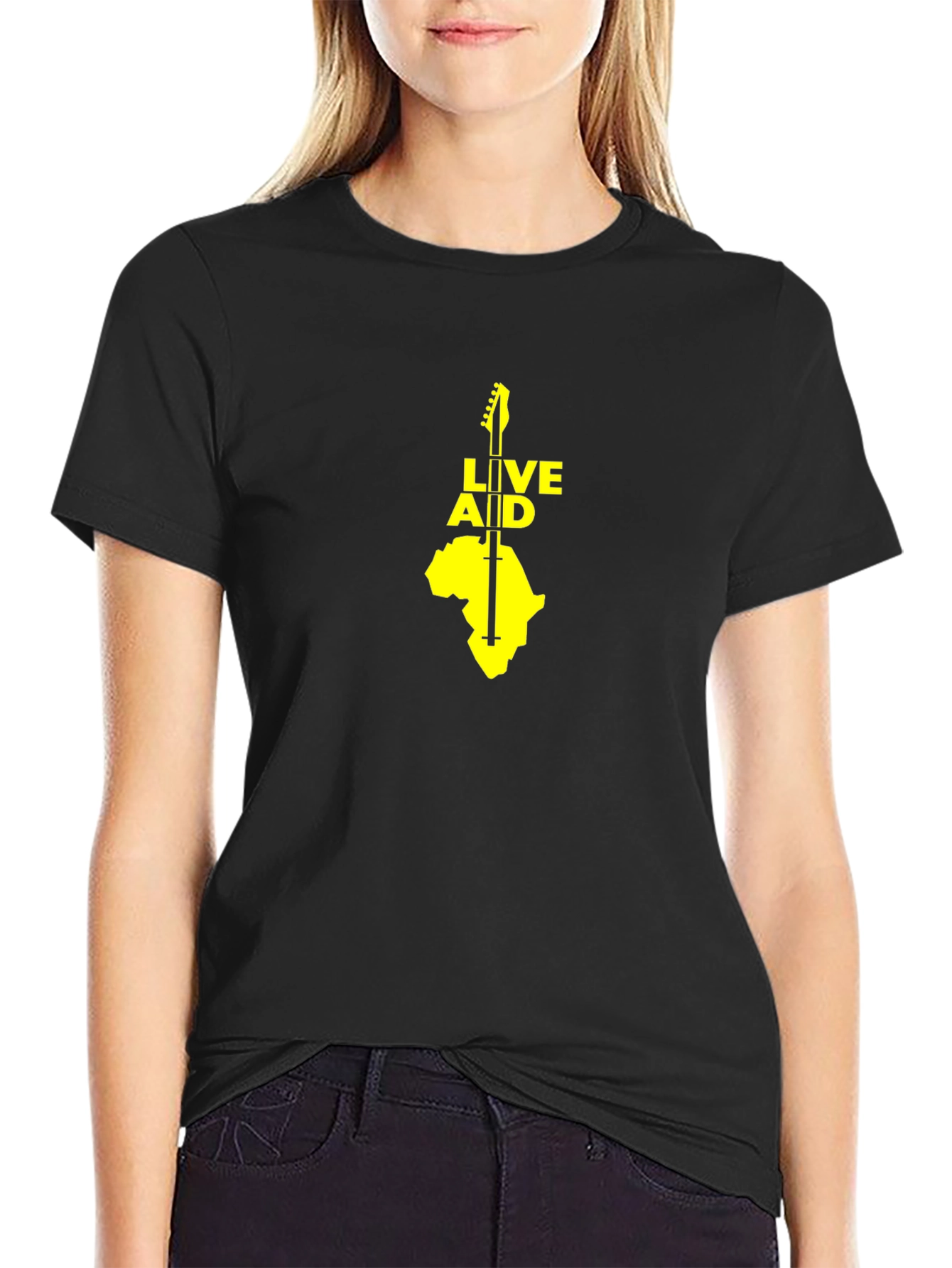 Live Aid Africa Black T-Shirt