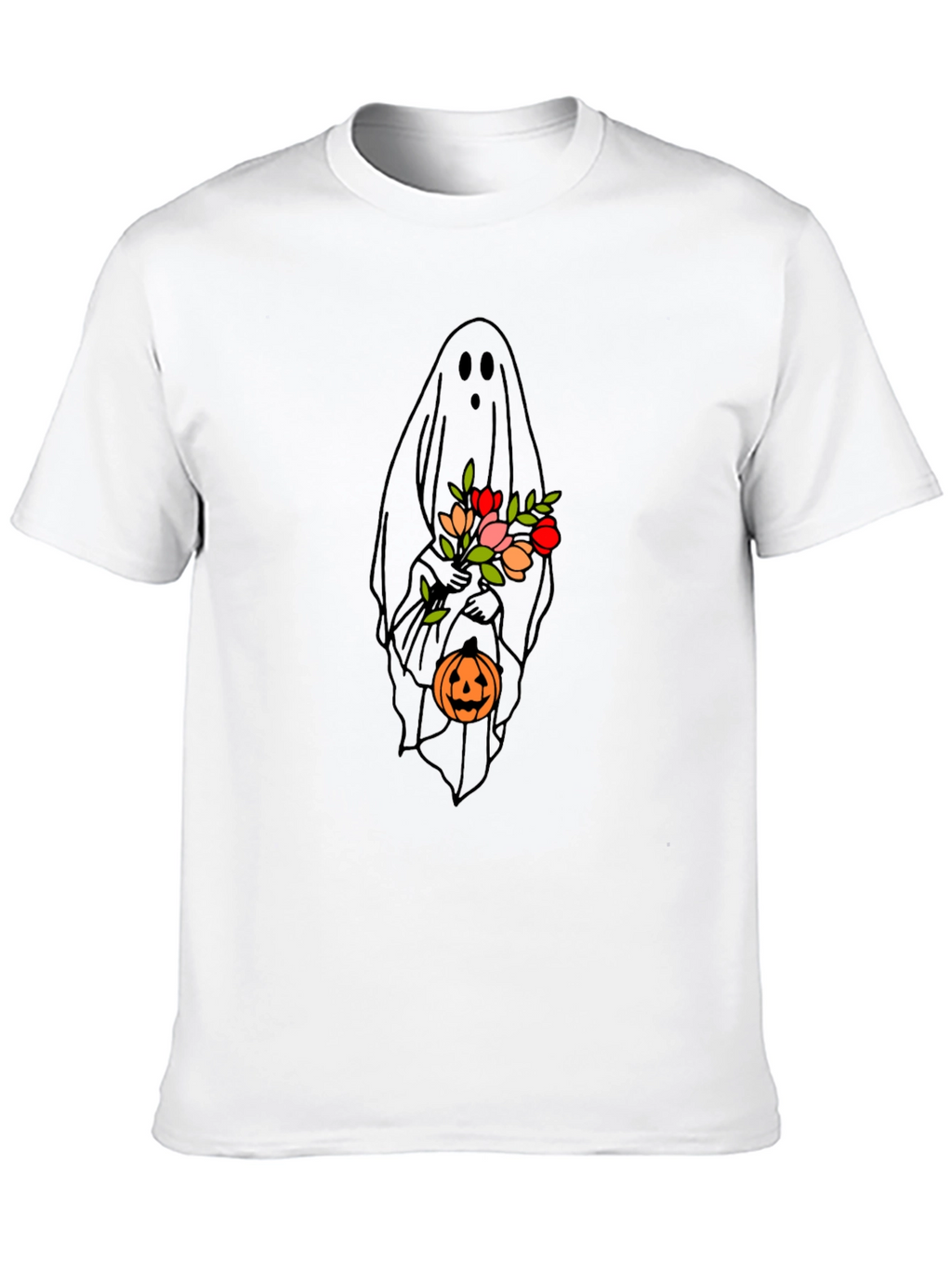 Floral Ghost T-Shirt - Halloween