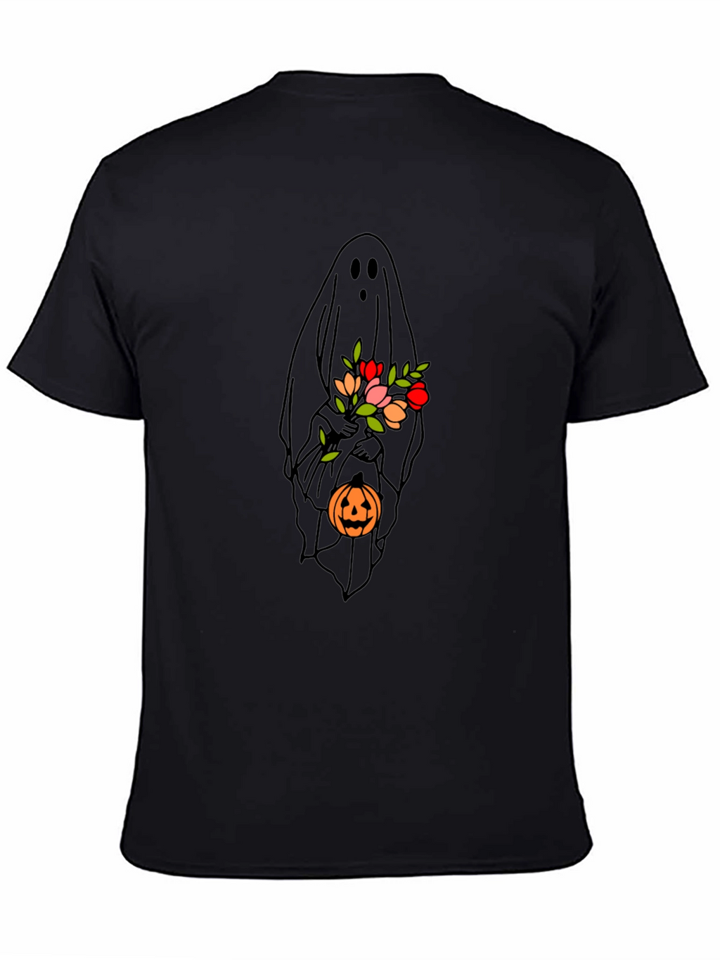 Floral Ghost T-Shirt - Halloween