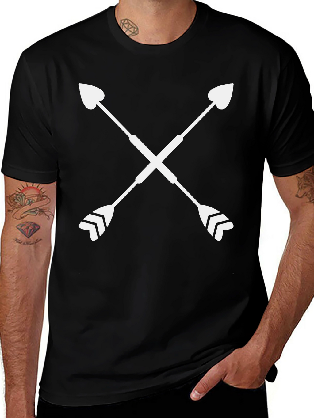 Crossed Arrows Graphic Tee - Trendy Design