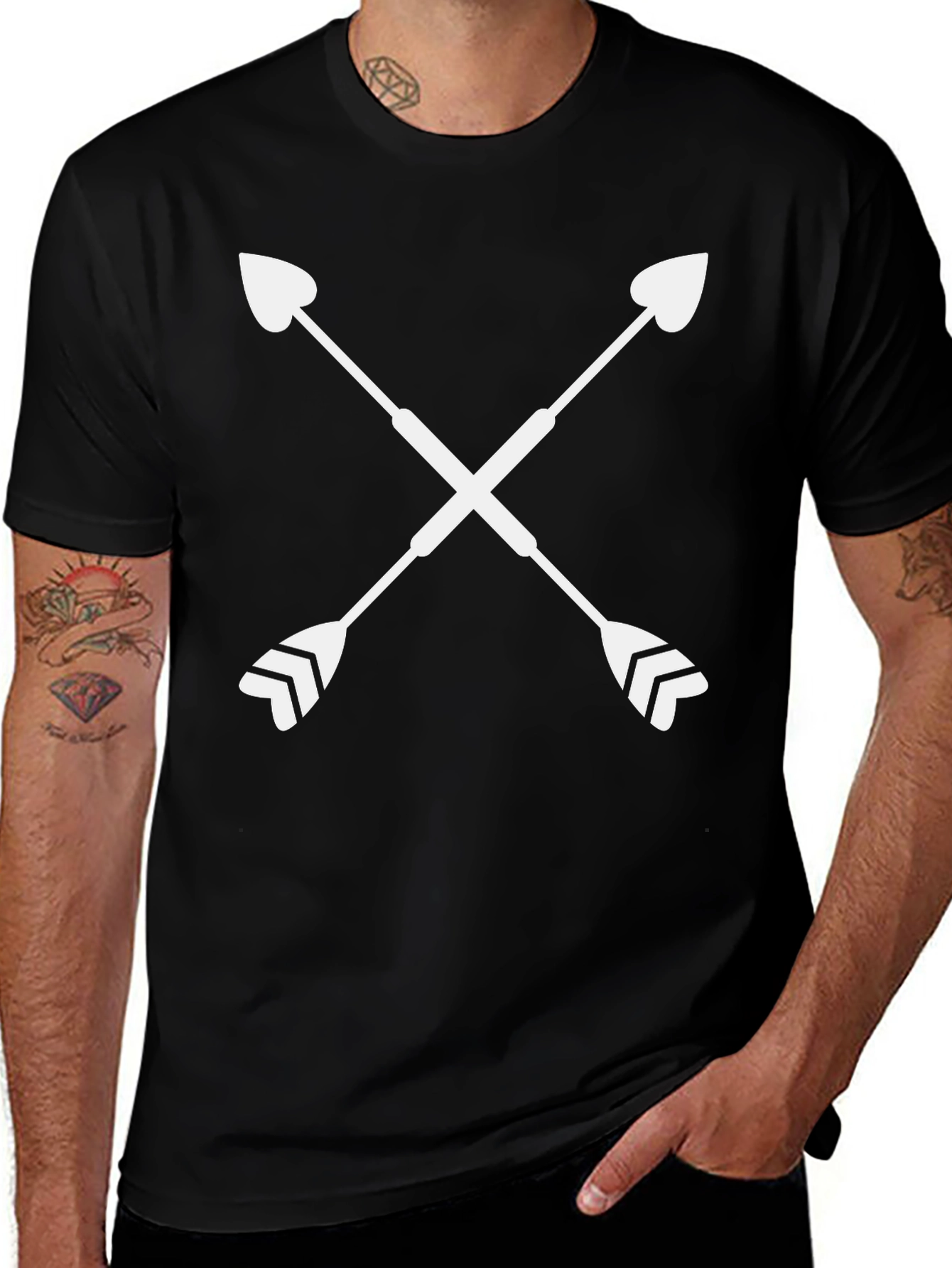 Crossed Arrows Graphic Tee - Trendy Design