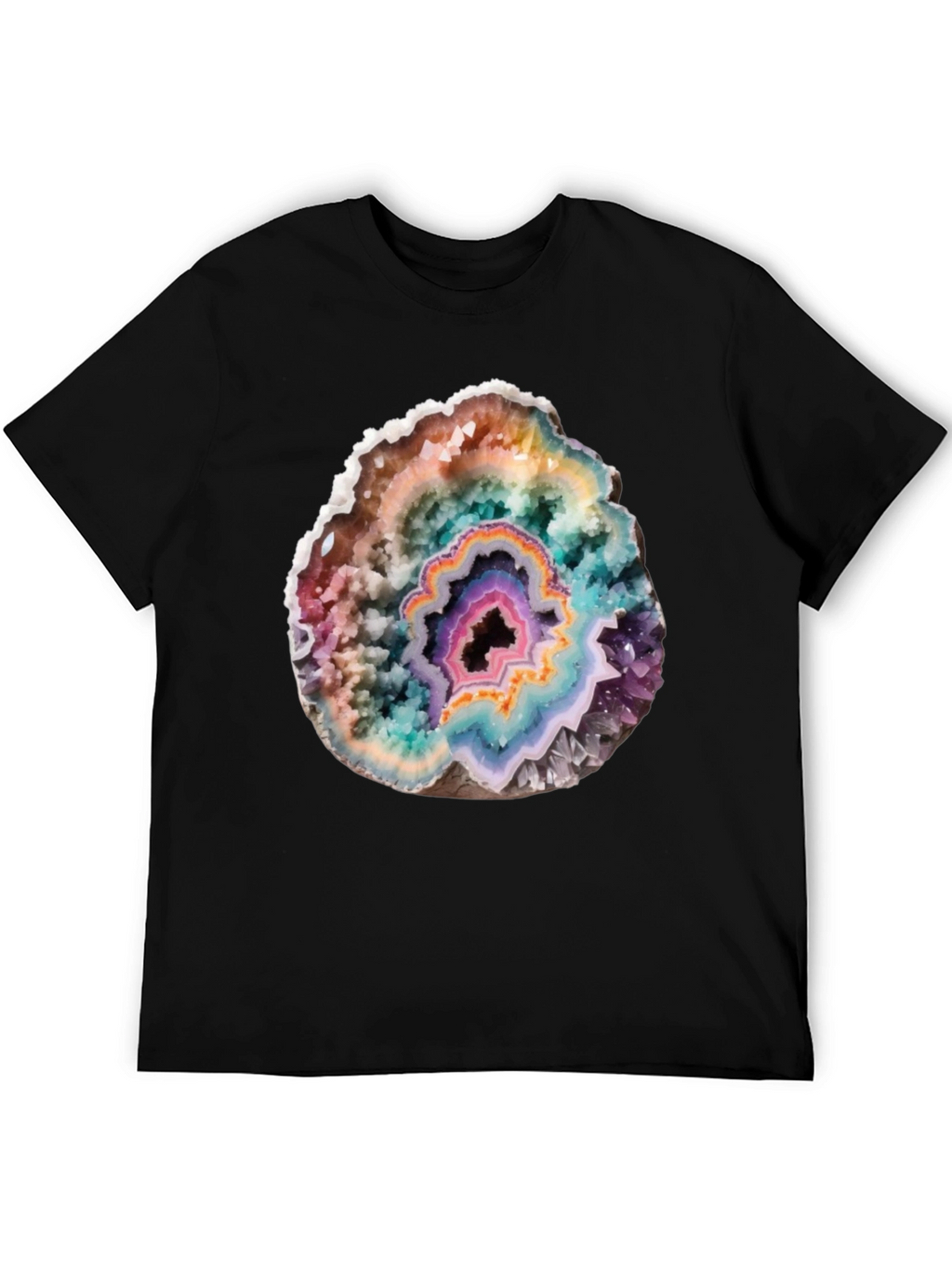 Geode Slice Graphic Tee - Unique Crystal Design