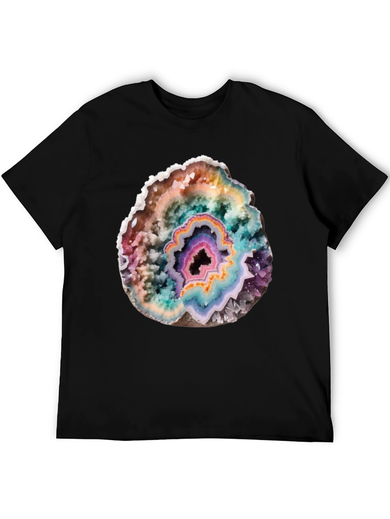 Geode Slice Graphic Tee - Unique Crystal Design