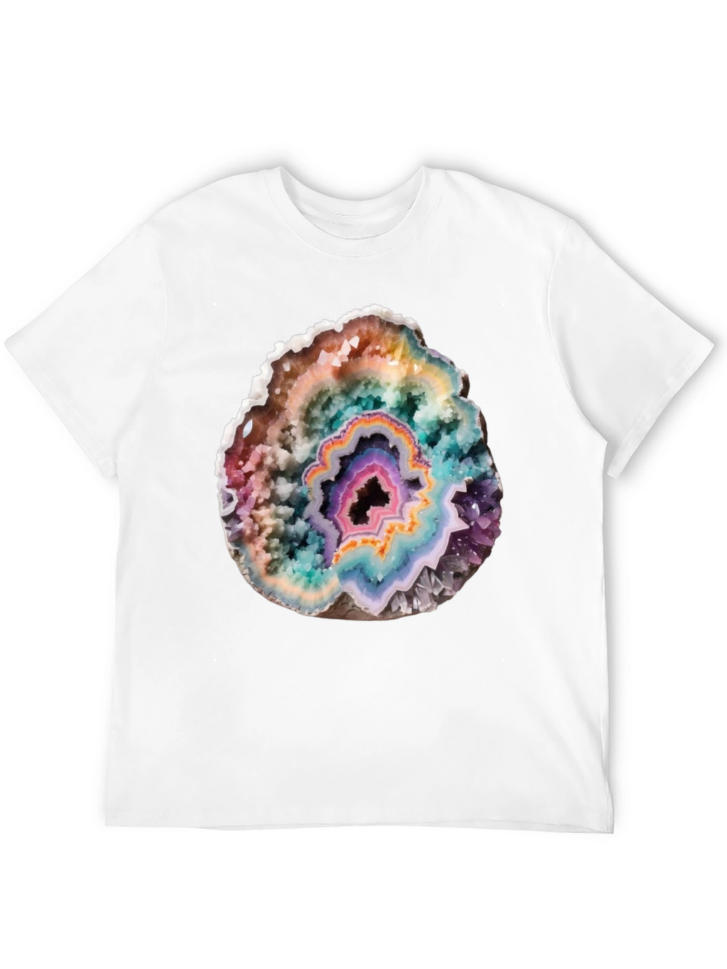 Geode Slice Graphic Tee - Unique Crystal Design