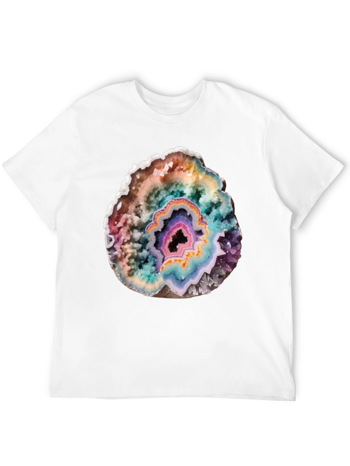Geode Slice Graphic Tee - Unique Crystal Design