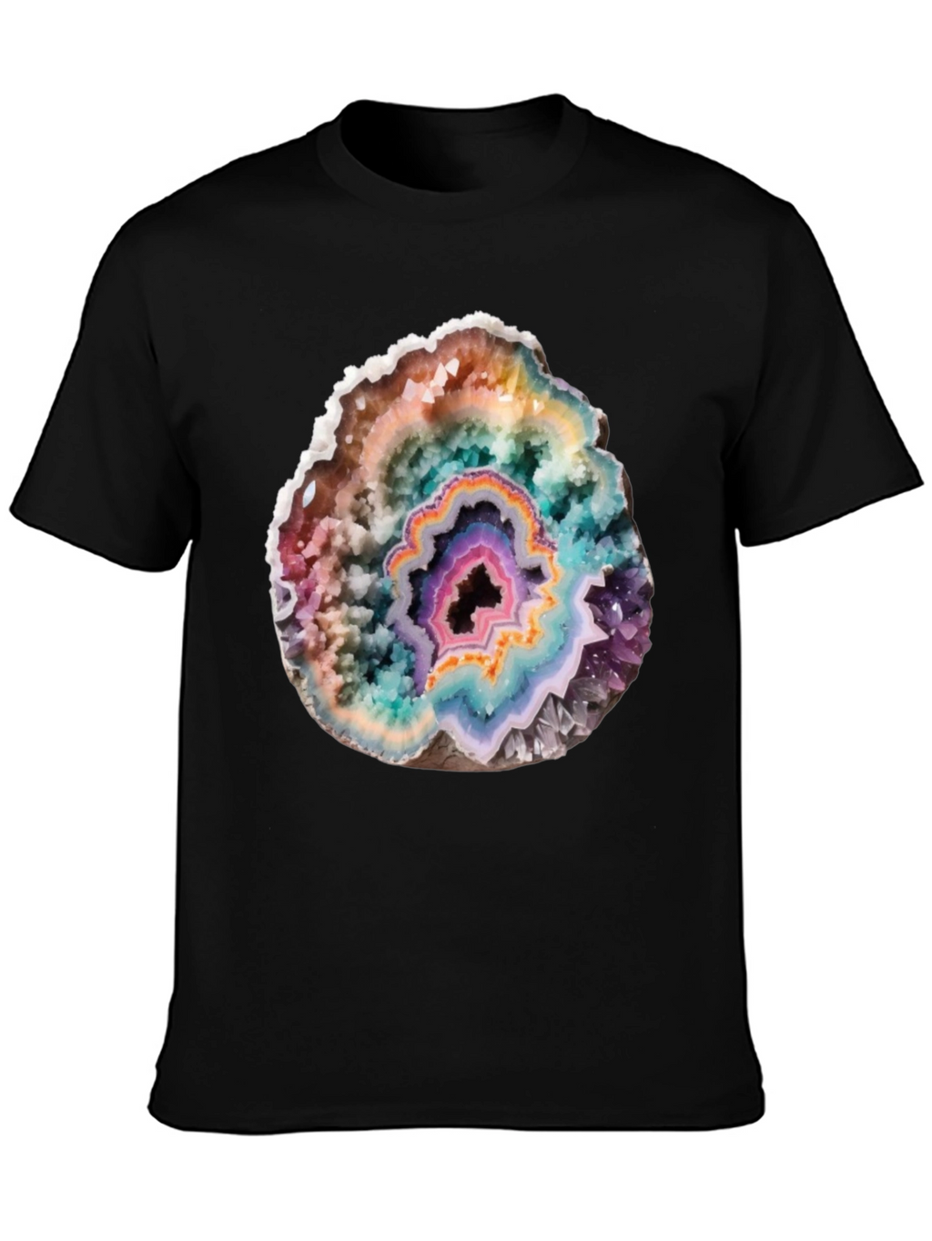 Geode Slice Graphic Tee - Unique Crystal Design