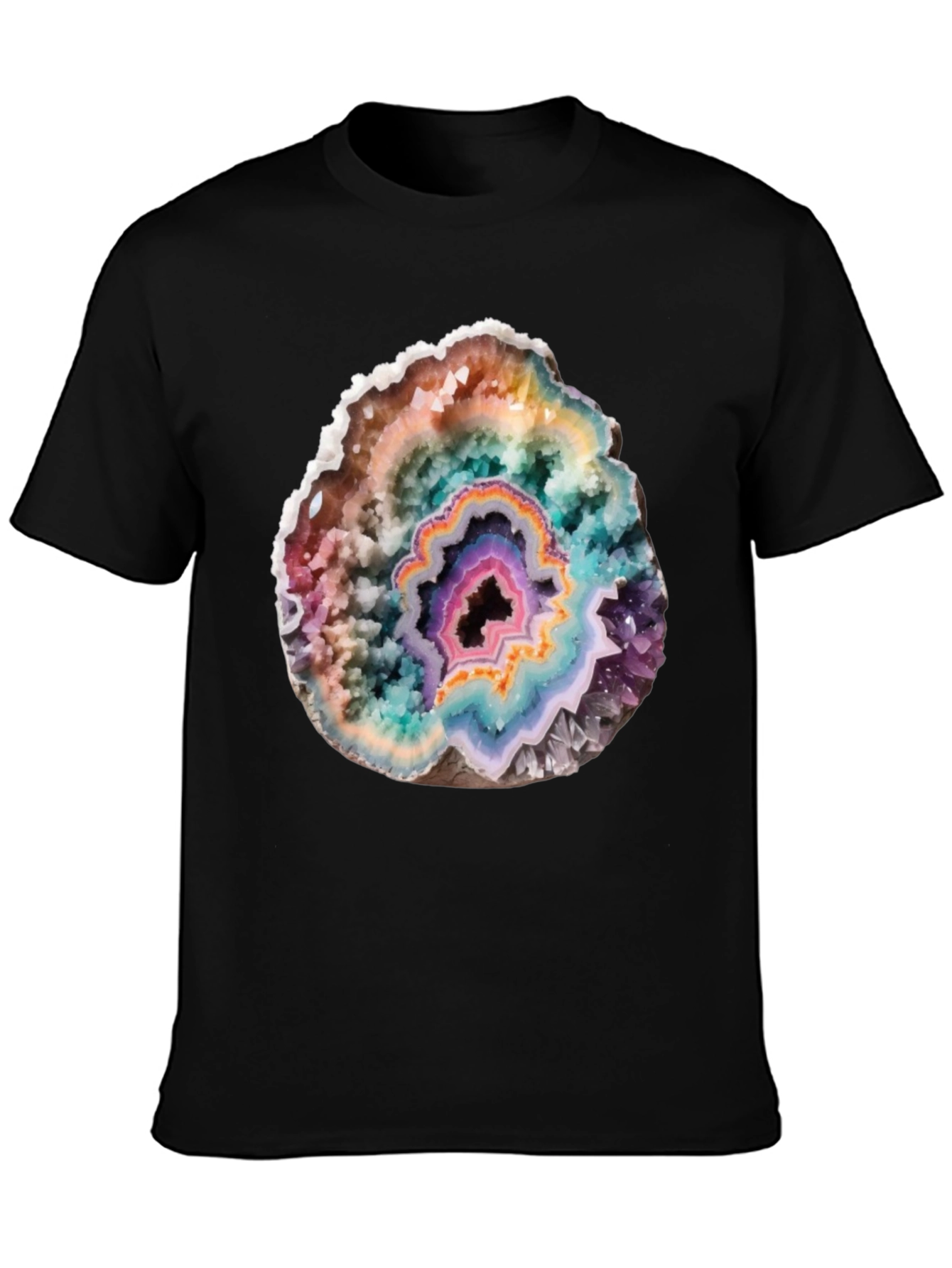 Geode Slice Graphic Tee - Unique Crystal Design