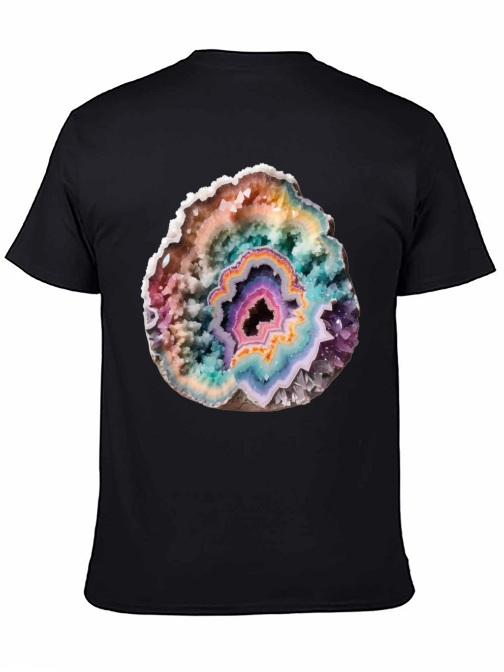 Geode Slice Graphic Tee - Unique Crystal Design