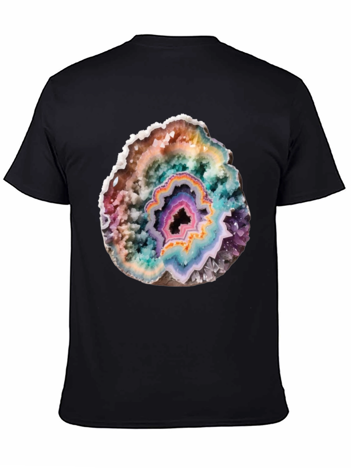 Geode Slice Graphic Tee - Unique Crystal Design