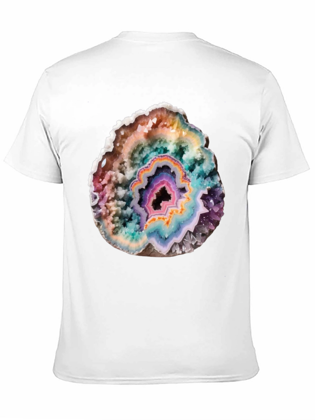 Geode Slice Graphic Tee - Unique Crystal Design
