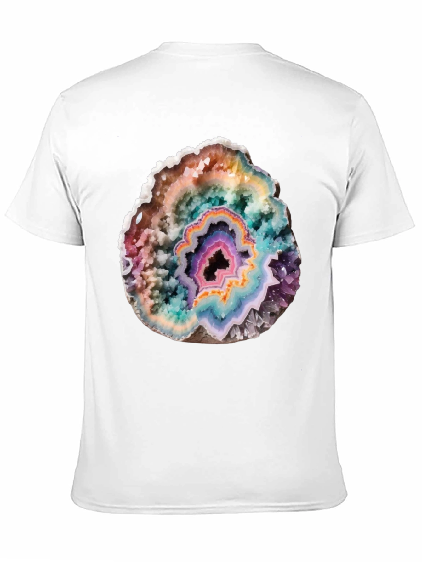 Geode Slice Graphic Tee - Unique Crystal Design