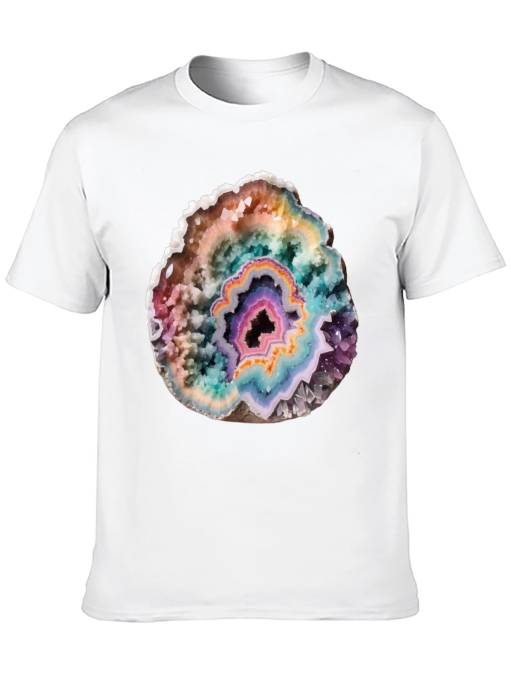 Geode Slice Graphic Tee - Unique Crystal Design