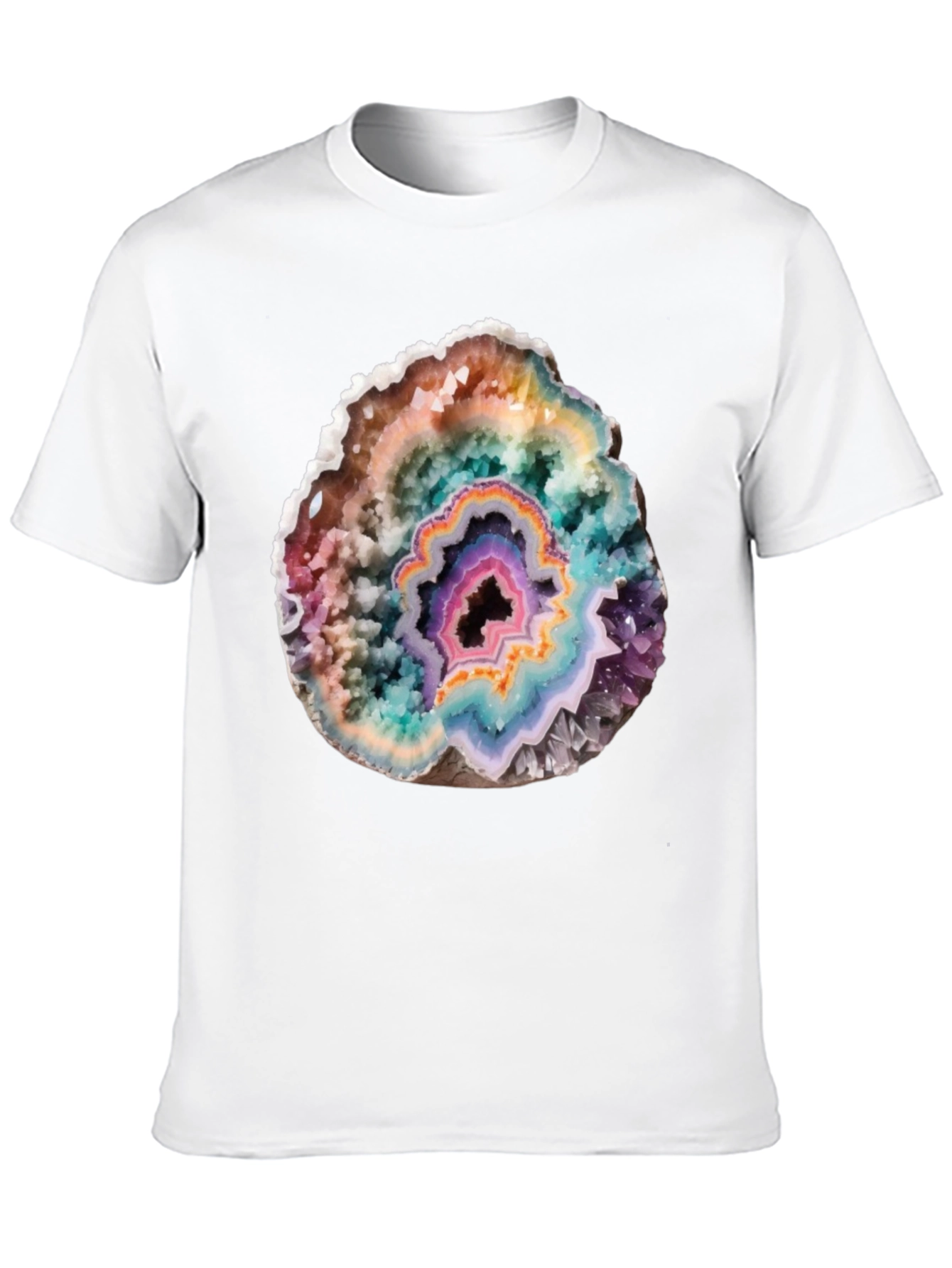 Geode Slice Graphic Tee - Unique Crystal Design