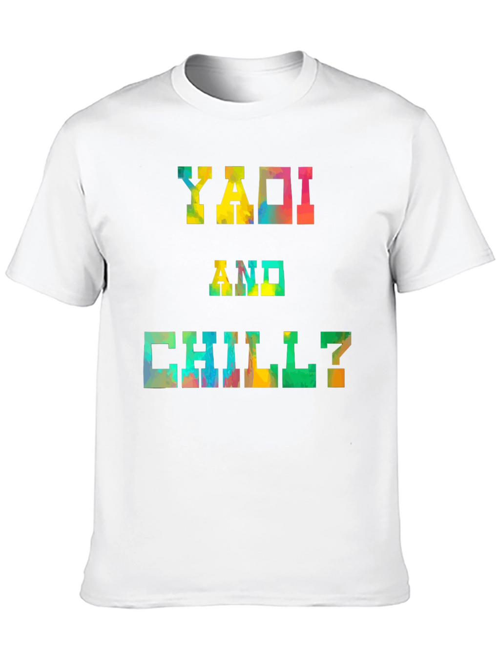Yaoi and Chill? Graphic Tee - Trendy Black T-Shirt