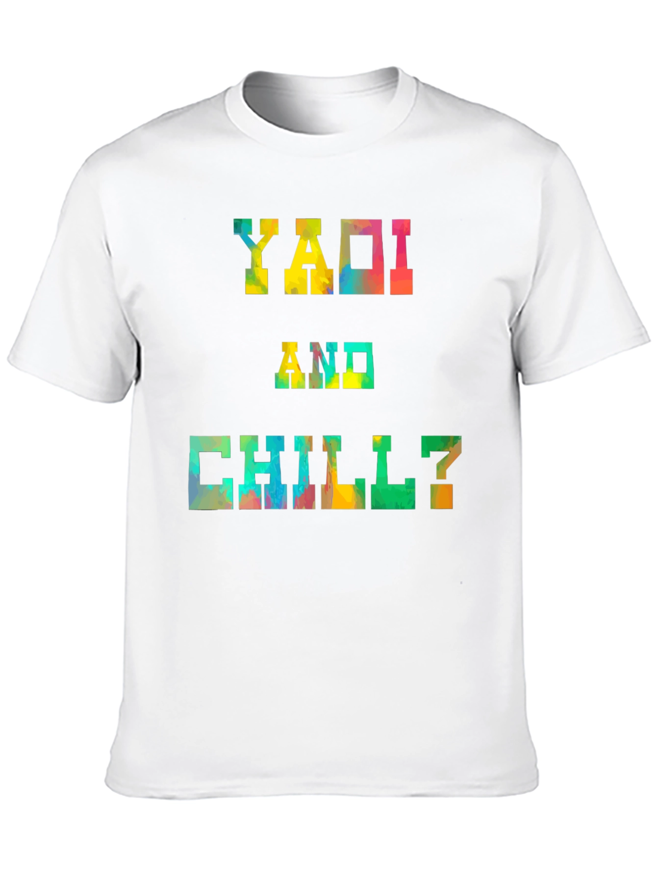 Yaoi and Chill? Graphic Tee - Trendy Black T-Shirt