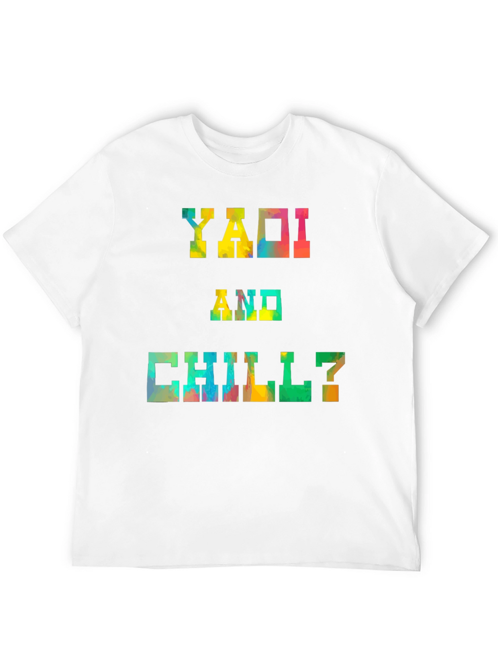 Yaoi and Chill? Graphic Tee - Trendy Black T-Shirt