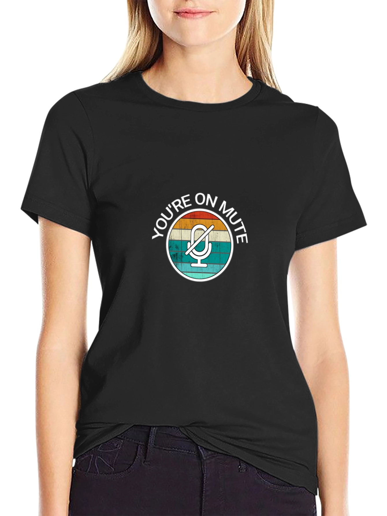 Youre On Mute Graphic Tee - Humorous Black T-Shirt
