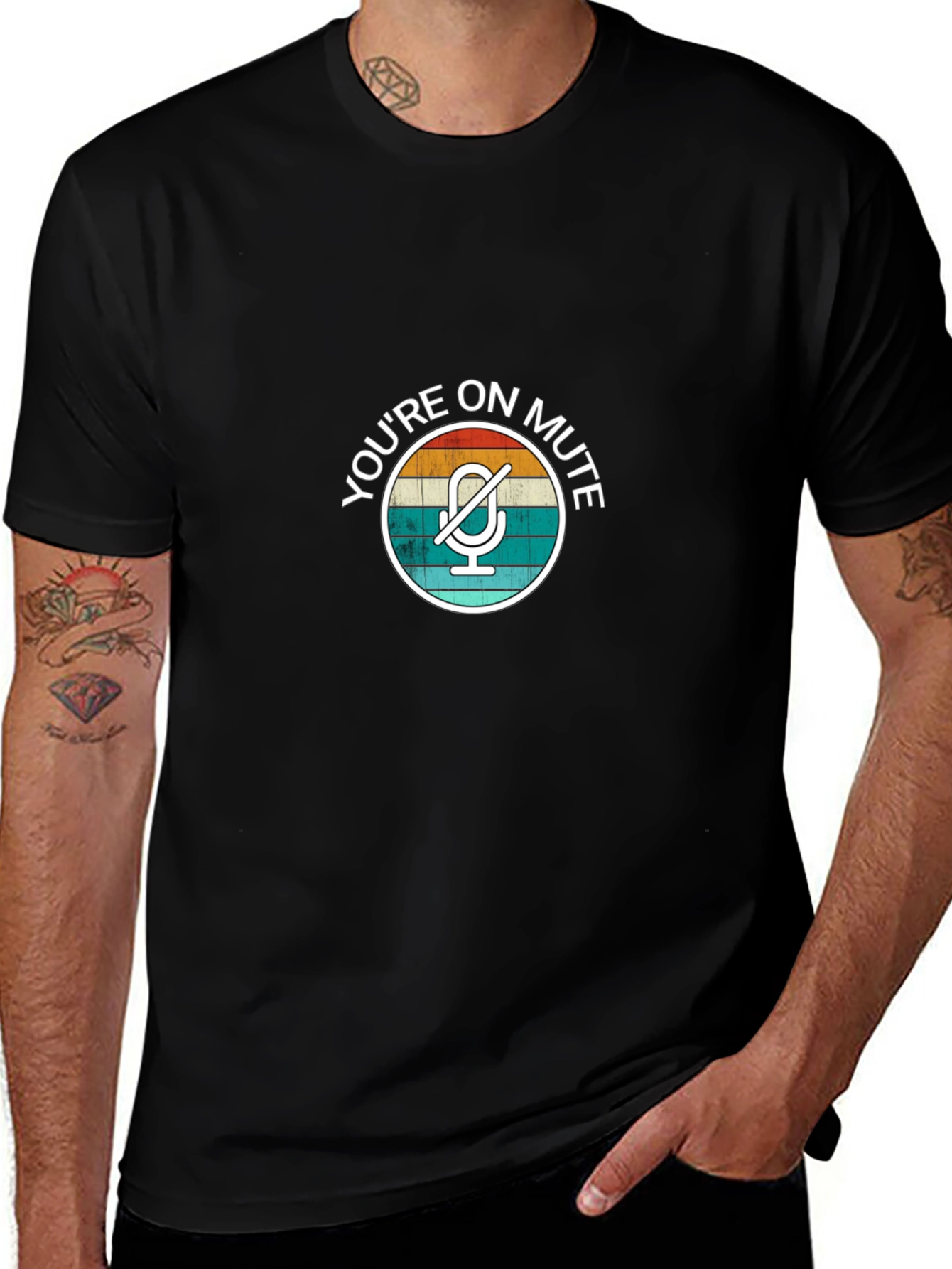 Youre On Mute Graphic Tee - Humorous Black T-Shirt