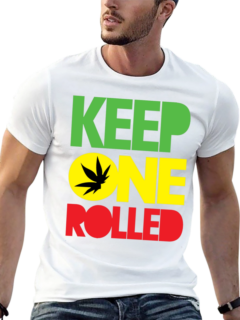 Keep One Rolled Black T-Shirt