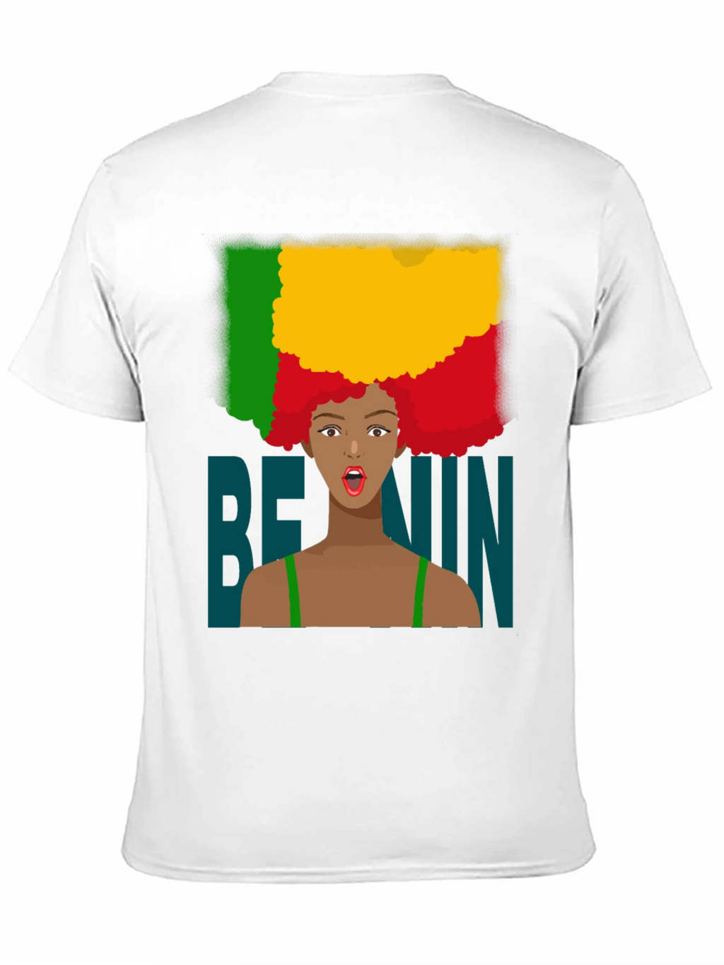 Benin Flag Afro T-Shirt - West Africa Pride