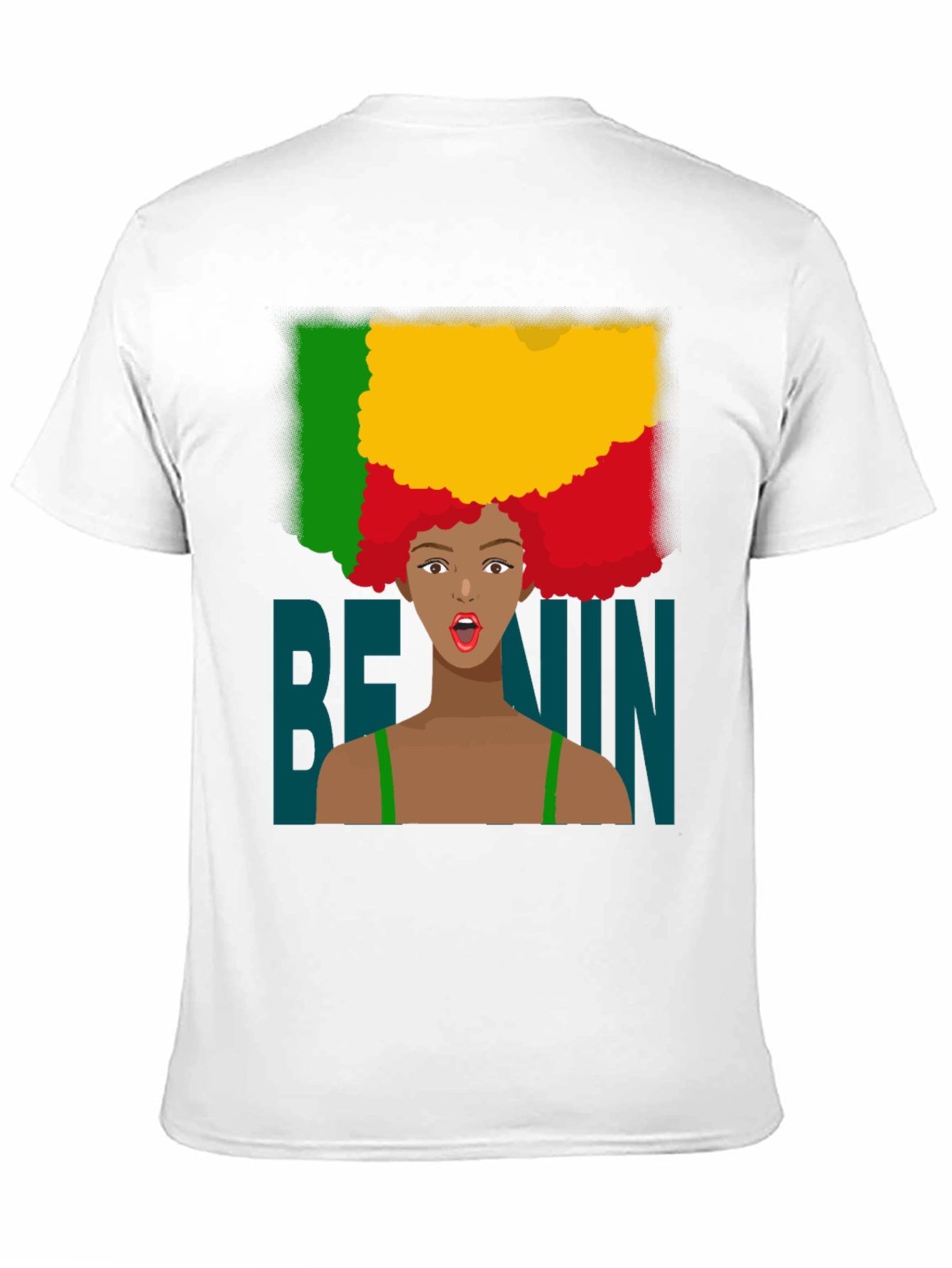 Benin Flag Afro T-Shirt - West Africa Pride